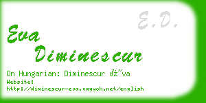 eva diminescur business card